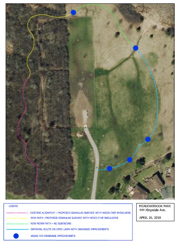 Concept drawing of the new Meadowbrook Trails